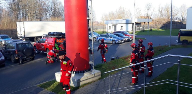 Akcja SGRW Gołdap na 50 metrowym maszcie radiowym