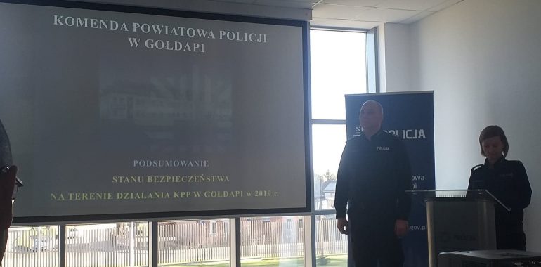 Podsumowanie rocznej pracy Komendy Powiatowej Policji w Gołdapi