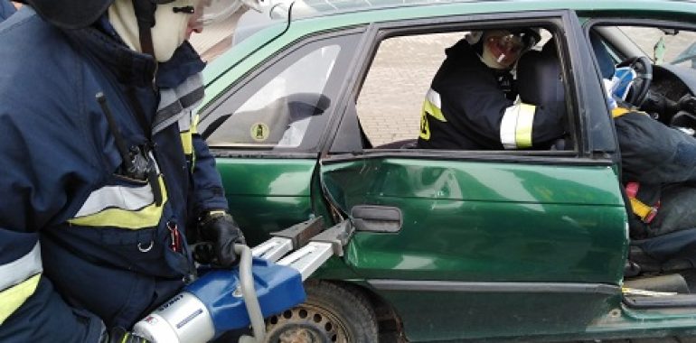 Ćwiczenie plutonu ratowniczego OSP Warmińsko–Mazurskiej Brygady Odwodowej powiatu gołdapskiego