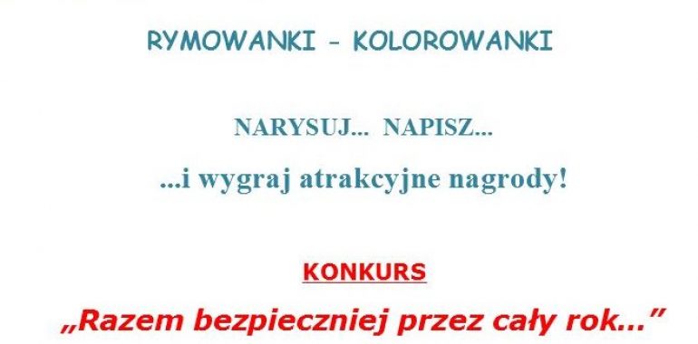 KONKURS RYMOWANKI – KOLOROWANKI. Atrakcyjne nagrody!
