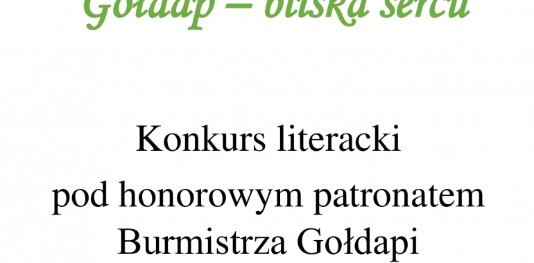 Konkurs Literacki: Gołdap – bliska sercu