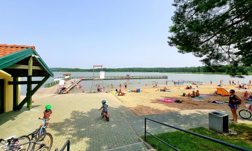 jezioro gołdap, plaża miejska, lato, pomost, opalanie, (3)